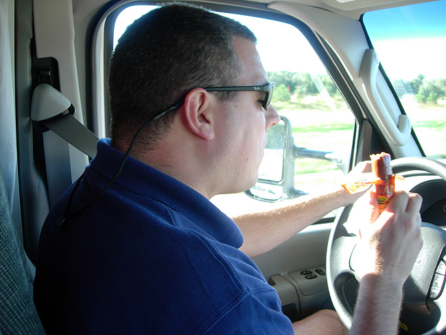 Joe eats the Tijuana Mama